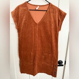 Wishlist Terracotta Corduroy Dress